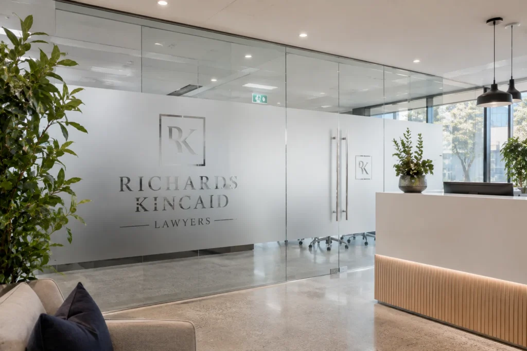 Frosted Glass Reception Signs